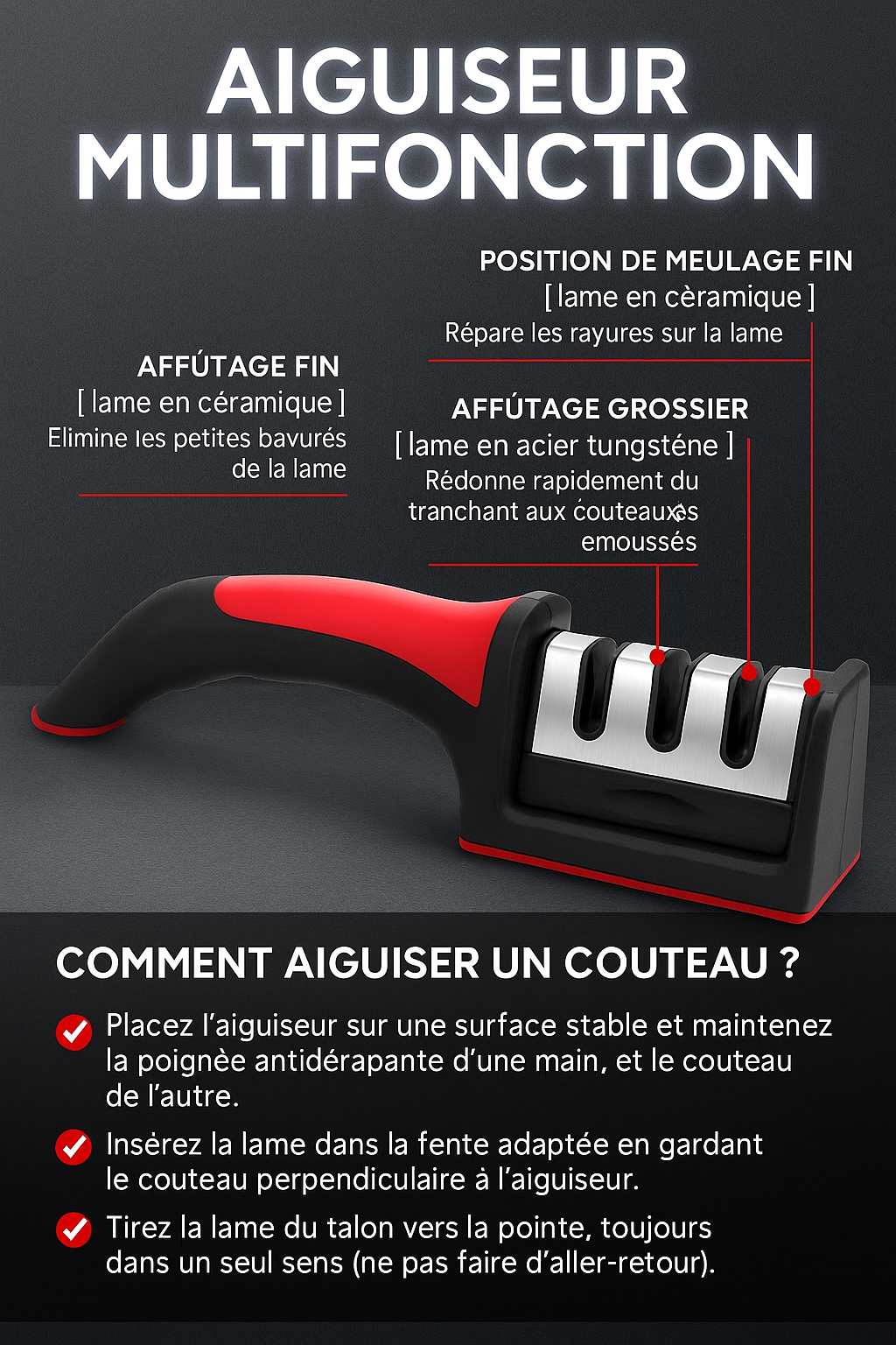 🔪✨ Aiguiseur de Couteau – Tranchez comme un Chef !
