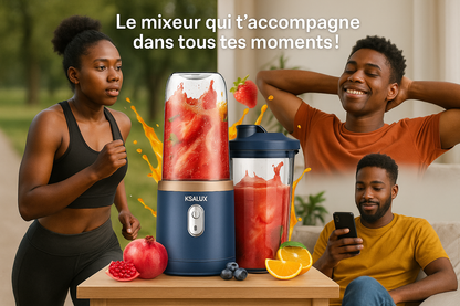 ➡️ Mini Blender Portable – Smoothies & Jus Frais Partout 🌿